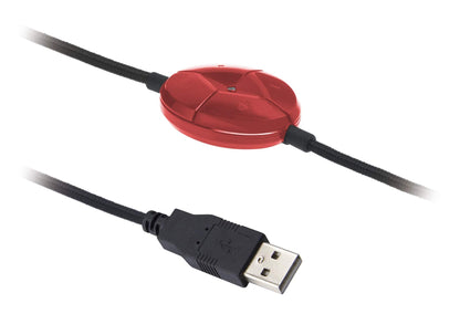 Amazon Basics USB Pro Gaming Headset with Microphone for PC, Red