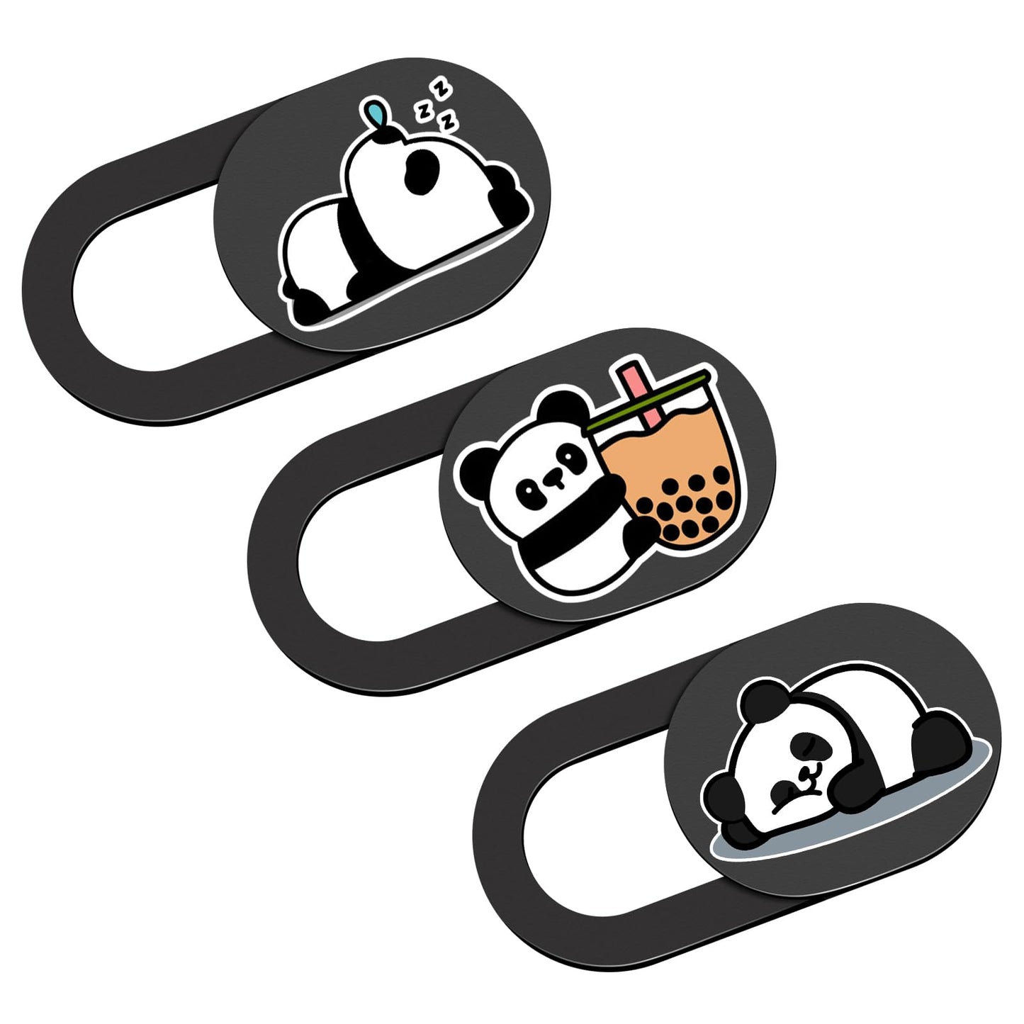 Webcam Cover, 0.02 inch Panda Laptop Camera Cover, Cute Accessories for Laptop PC iPhone iPad iMac MacBook Pro Air Computer Smartphone Tablet, Camera Cover Slide Protect Your Personal Privacy