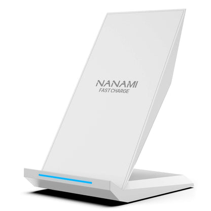 Fast Wireless Charger, NANAMI 15W Qi Certified Wireless Charging Stand Compatible iPhone 17/17 Air/16/15/15 Pro/15 Plus/15 Pro Max/14/13/12, for Samsung Galaxy S25/S24/S23/S22/S21 and Qi-Enabled Phone