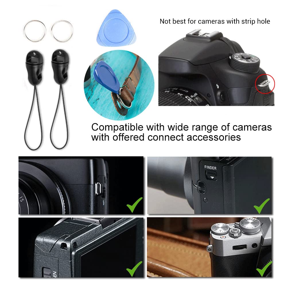CANPIS CP006 Camera Shoulder Neck Strap Brown, Four Stage Buckled Adjustable Length compatible with Mirrorless Compact Cameras
