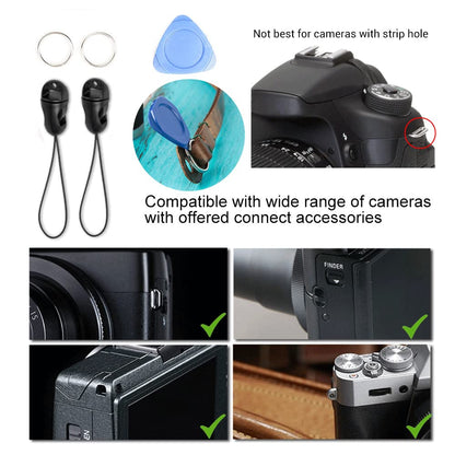 CANPIS CP006 Camera Shoulder Neck Strap Brown, Four Stage Buckled Adjustable Length compatible with Mirrorless Compact Cameras
