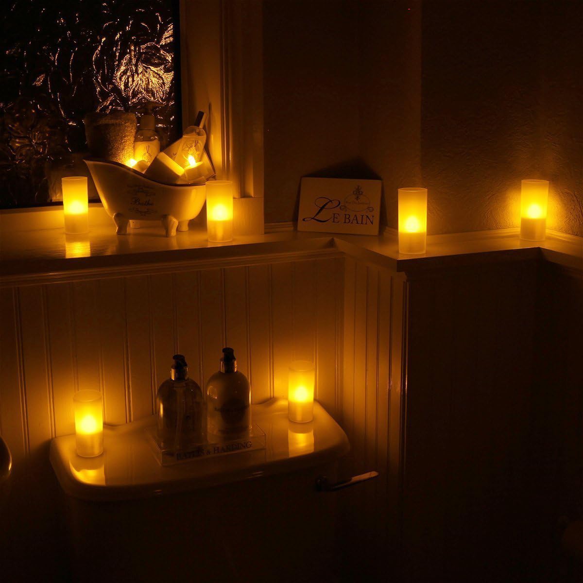 WoneNice 12 pcs USB Rechargeable Flameless Candles with Remote & Timer, LED Tea Lights for Wedding Christmas Lanterns Emergency Home Decor
