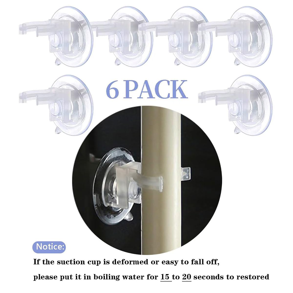6PACK Flameless Battery Powered 8'' Ivory Taper Windows Candles, Include 12 AA Batteries, with Remote and Timer, with Suction Cup and Removable Silver Candleholders, Remote Included, Patented