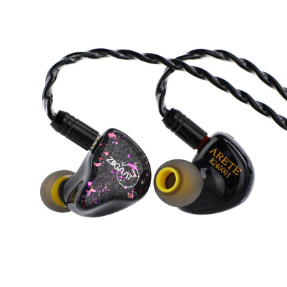 Linsoul ZiiGaat x Fresh Reviews Arete in Ear Monitor, 1DD+4BA Hybrid Earphone IEM, Wired Gaming Earbuds, Studio Monitor Tunning, with Detachable IEM Cable for Musician Audiophile(Black)
