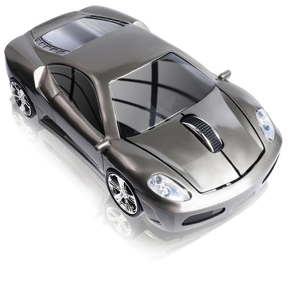 elec Space Wireless Mouse, 2.4GHz Cool Sport Car Shape Computer Mouse 1600 DPI Optical Cordless Mice with USB Receiver for PC Laptop Computer Notebook (Red)