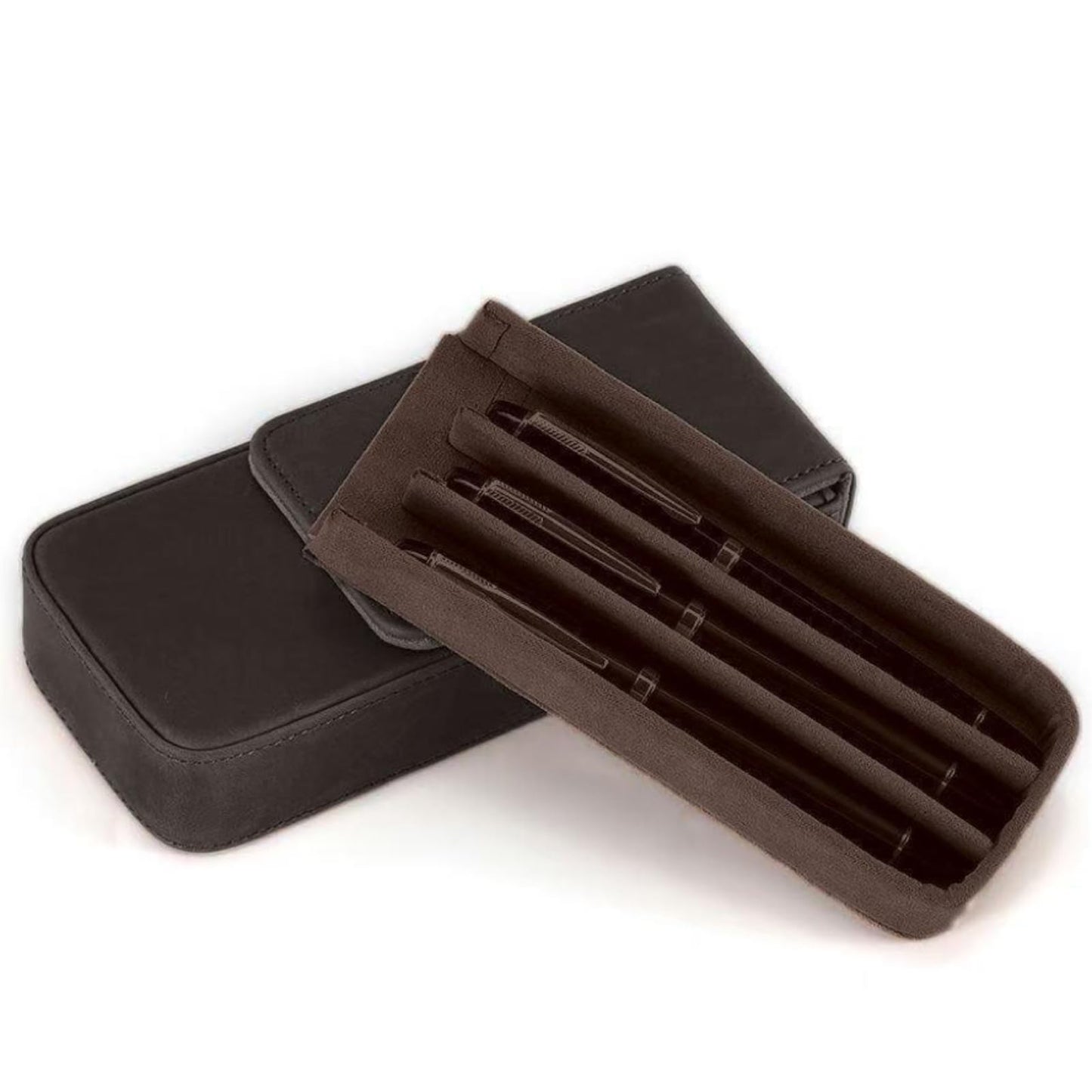 UPRESYE Genuine Leather Fountain Pen Case Collector Organizer, Leather Pencil Case Handmade Pen Protective Sleeve