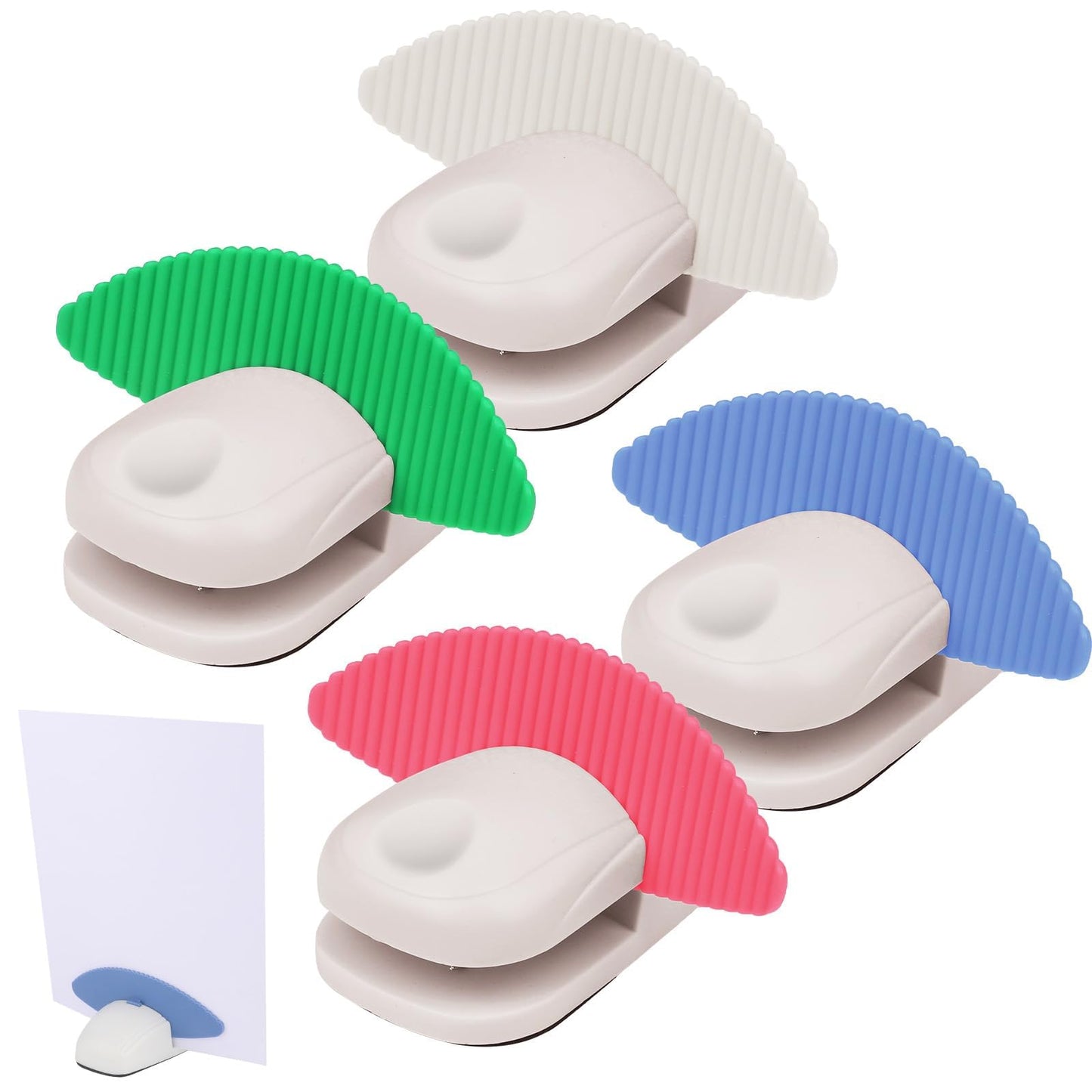 4pcs Paper Holder Stand for Typing with Mat Non-Slip Document Holder Desktop Folder Portable Clipboard Stand Copy Stand Clamp for A4 Paper Office Typing Reading Office Supplies Monitor for Desk