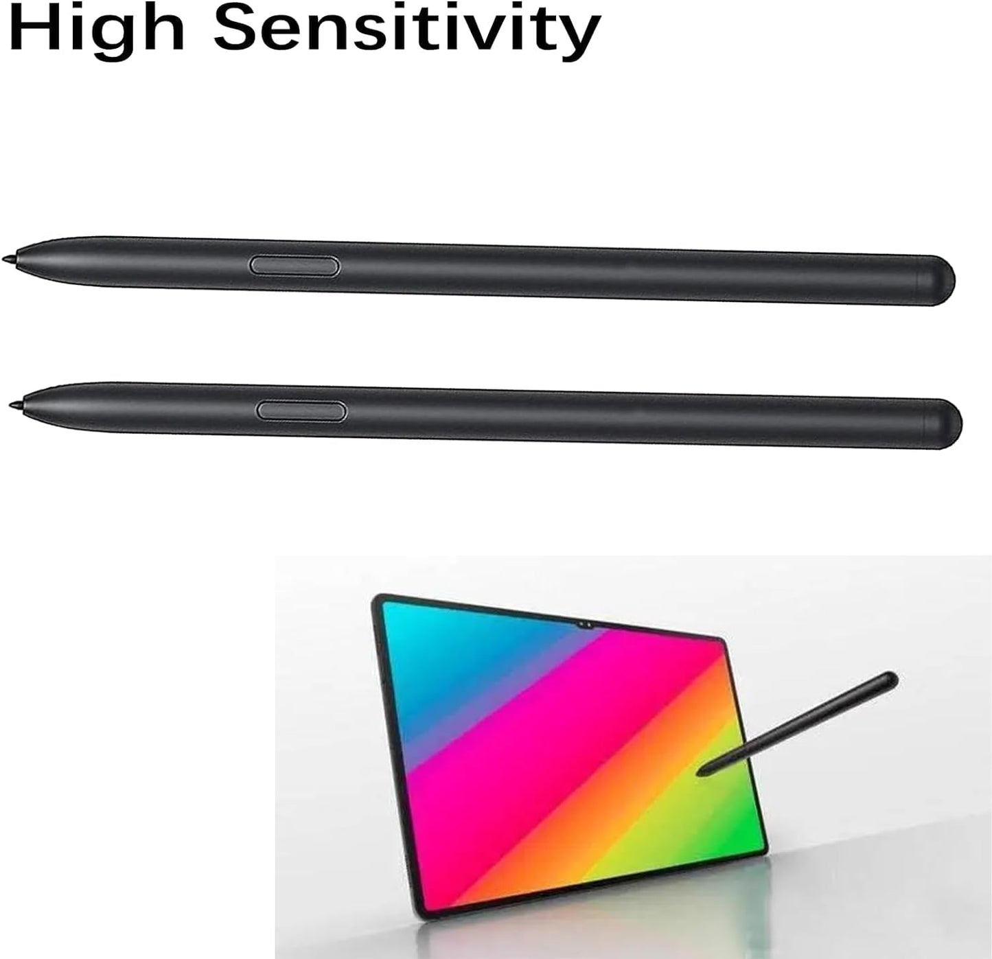 2 Pack Galaxy Tab S7 FE S Pen Replacement Stylus Pen for Samsung Galaxy Tab S7, Tab S7 FE SM-T730, SM-T733, SM-T736B Stylus Pen (Mystic Black)