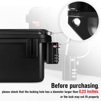 TSA Approved Gun Case Lock - Heavy-Duty Guns Case Lock with Durable & Cut Resistant Alloy Steel Shank Gun Lock, Secure TSA Locks for Guns Case for Firearm Travel Case, Pistol Cases and Rifle Cases