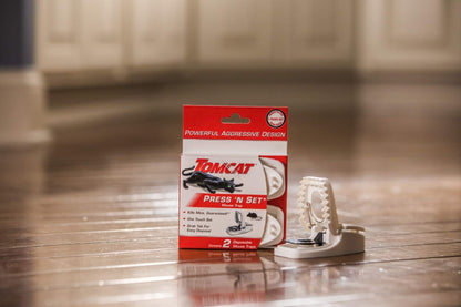 Tomcat Press 'N Set Mouse Trap, 4-Pack (8 Traps)