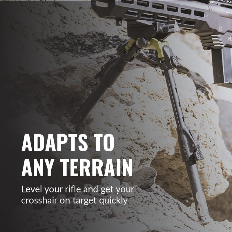 MDT Oryx Bipod - Lightweight Polymer, M-L Attachment, One-Handed Operation | High-Traction Feet, Quick Deploy
