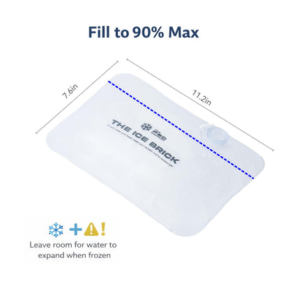 6-Pack Ice Brick, Reusable 3 lb Ice Blocks for Cold Plunge, Long-Lasting Cooling for Colder Water Longer, Durable Refillable Ice Bricks, Fill to 90% Max, The Pod Company