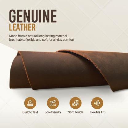 Hengwin Top Grain Leather Phone Holster Cell Phone Holster with Belt Clip/Loop, Phone Pouch Belt Holder Carrying Case Fits for iPhone 16 Plus 15 Plus Samsung Galaxy S26 Ultra S25 Edge (Retro Brown)