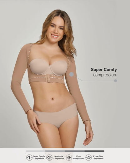 Leonisa SmartShape Vest Seamless Arm Shaper for Women, Upper Body Compression Garment Vest with Posture Corrector