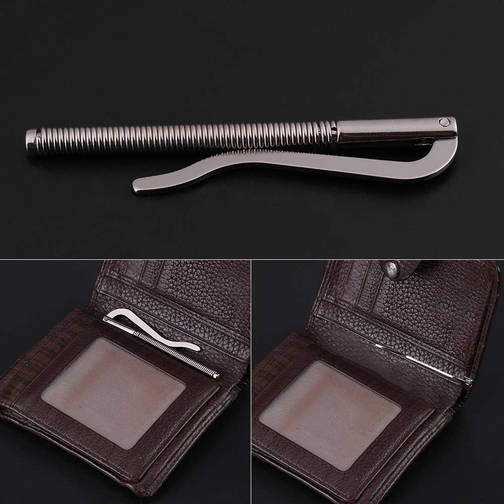 Beufee 10Pcs Spring Metal Money Clip Insert Bar Replacement Money Clip Card Holder Spring Clip Durable DIY Tool for Bifold Leather Wallet Purse Metal Wallets
