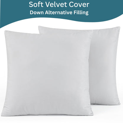 LANE LINEN Throw Pillow Insert - Pack of 2 16x16 Pillow Inserts for Decorative Pillow Covers, Throw Pillows Insert for Couch - White