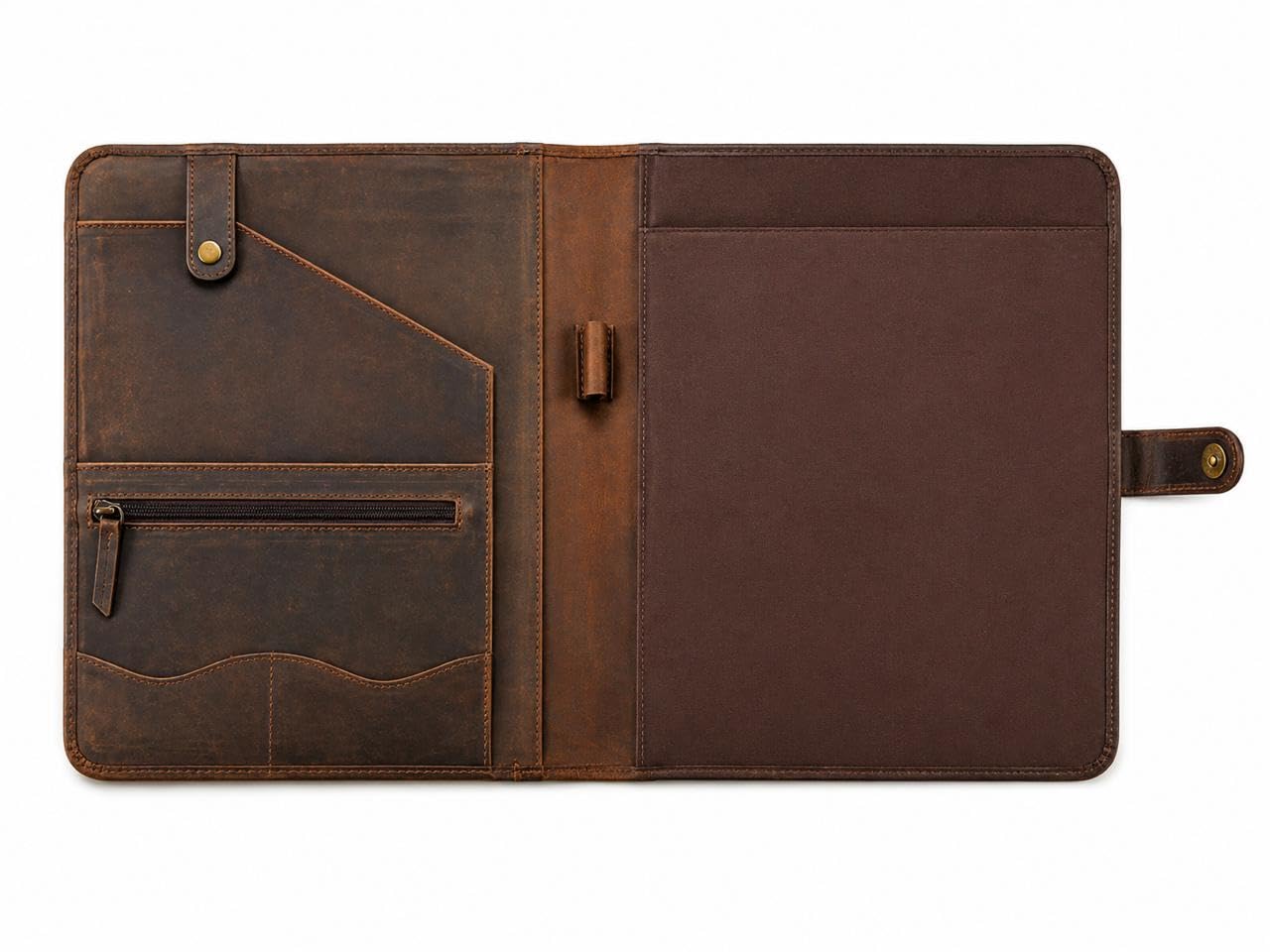 Leather Portfolio, Binder, Business Portfolio for Professionals, Leather Padfolio, Document Card Holder, Resume Folder, Business Padfolio for Men & Women