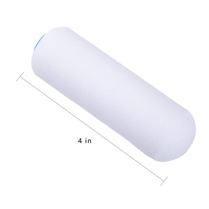 Mister Rui 10 Pack 4 Inch High Density Foam Paint Roller Covers - Small Mini Rollers for Painting Walls, Cabinets, Cupboards, Doors