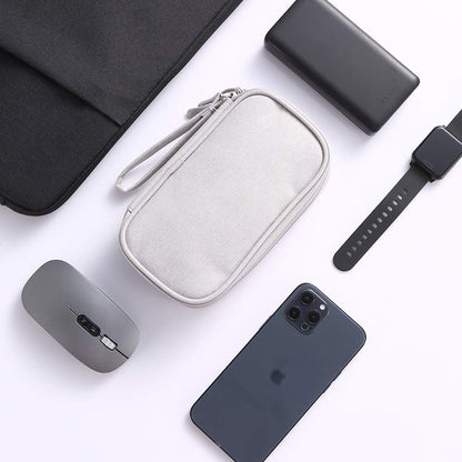 DDgro Travel Accessories Organizer Electronics Pouch for Keeping Certificates Charger/Power Bank/Cables/Mouse/Earphone (Medium, Black)