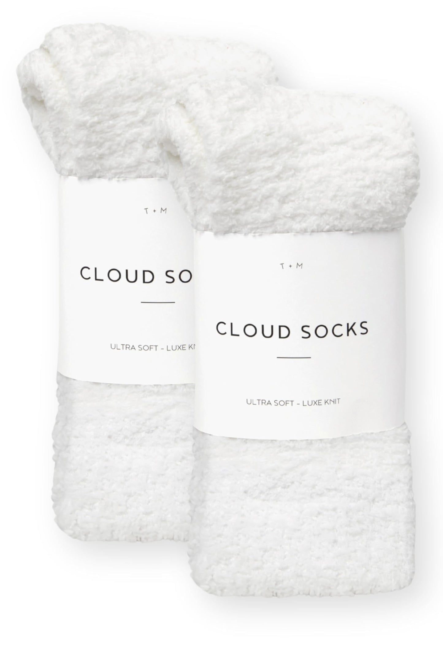 Unboxme Fuzzy Socks for Women & Men - Premium Cloud Socks, Ultra-Soft Warm Sleep Socks, Cozy Fluffy Comfort, 2 Pairs White