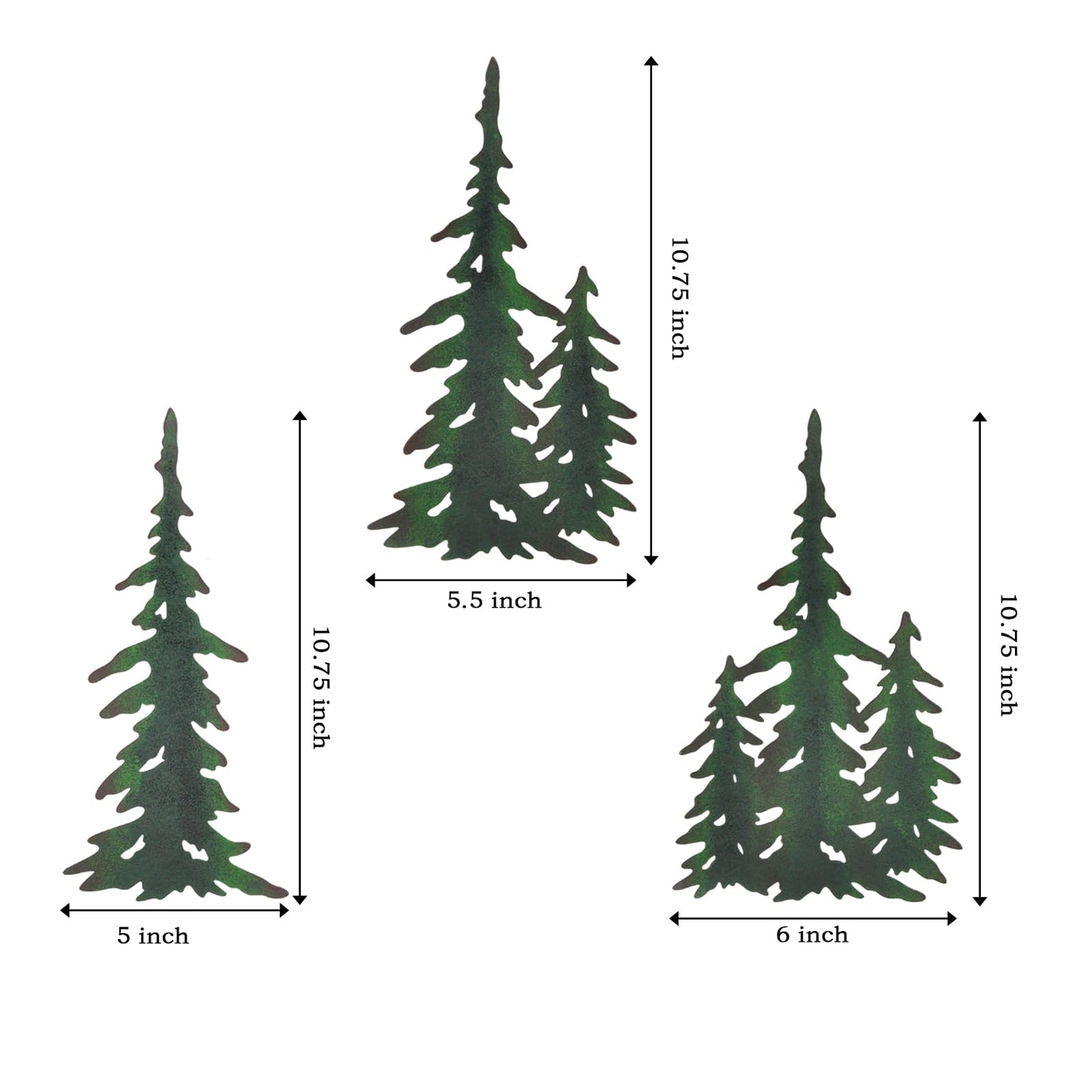 Pine Tree Decor Tree Wall Decor Outdoor Metal Wall Art Decor Hanging Farmhouse Country Forest Cabin Decor