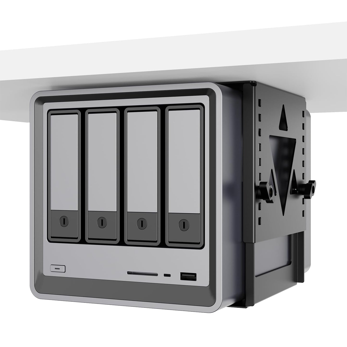 PUTORSEN Under Desk Mini PC Mount NAS Mount Bracket Holder, Height and Width Adjustable CPU Holder for Mac mini Desktop Computer, Mini PC, Small Form Factor Desktop Tower