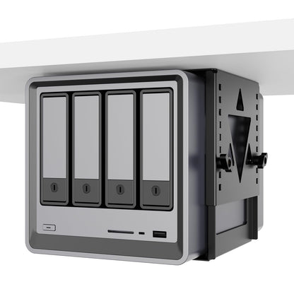PUTORSEN Under Desk Mini PC Mount NAS Mount Bracket Holder, Height and Width Adjustable CPU Holder for Mac mini Desktop Computer, Mini PC, Small Form Factor Desktop Tower