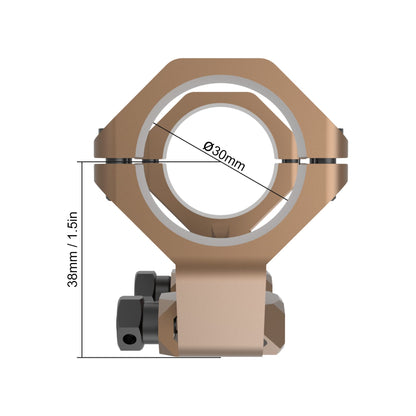 Victoptics 30mm Extended Picatinny Scope Mount Coyote FDE 0 MOA Type