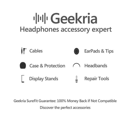 Geekria Comfort Velour Replacement Ear Pads Compatible with Sennheiser Game ONE, PC360, PC363D, PC373D Headphones Ear Cushions, Repair Parts with Video Guide (Black)