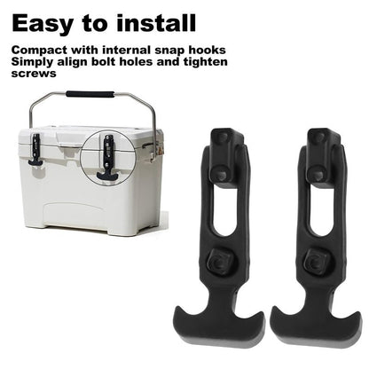 crenlux Rubber Flexible T-Handle Hasp Draw Latch for Farm Machinery, Construction Hoods, Off-Road Vehicles, Golf Carts, Coolers, Rubber Flexible T-Handle Hasp Draw Latch Replacement (4Pcs)