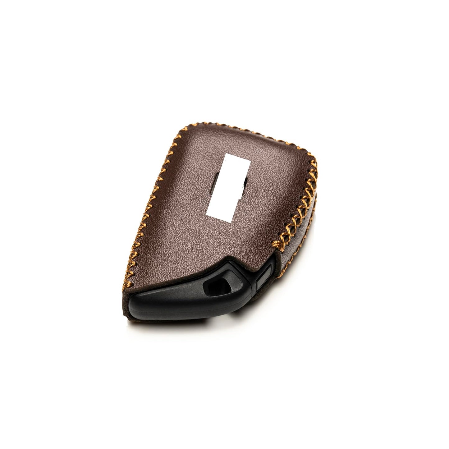 Vitodeco Leather Smart Key Fob Case Cover Protector Compatible with Chevrolet Silverado, Colorado, Suburban, Tahoe, Blazer, Equinox, Traverse - 6-Button, Brown
