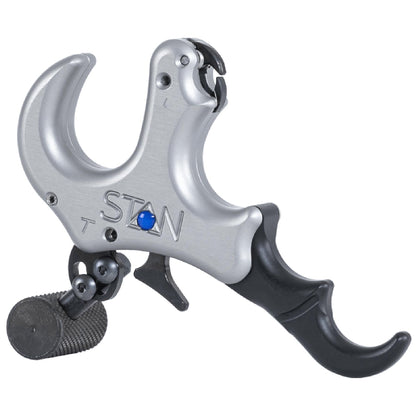 Stan OnneX Thumb Archery Release – Modular Trigger Release with Zero Travel, Adjustable Tension, 3 & 4 Finger Options, Open Hook, Trainer Lock, Echo Grey, M