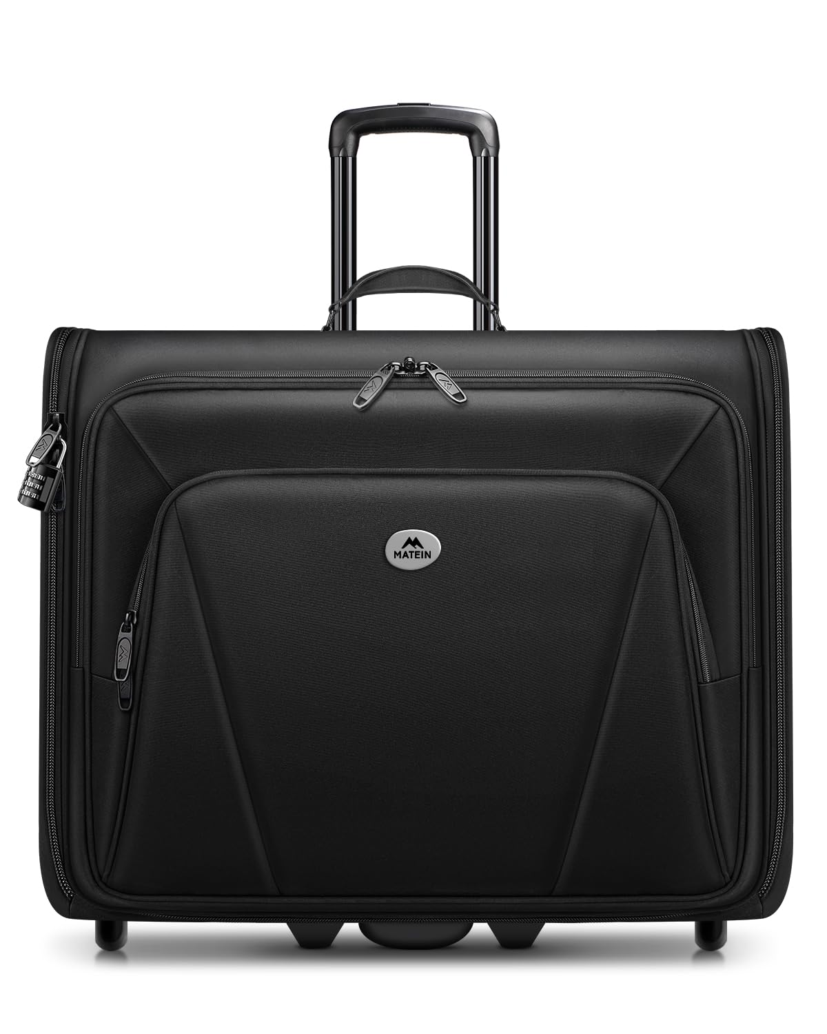 MATEIN Rolling Garment Bag with 2 Packing Cubes, Large Check-in Travel Garment Bags with 17.3 Inch Laptop Compartment, Wrinkle Free Wheeled Business Softside Suitcase Luggage for Men and Women, Black