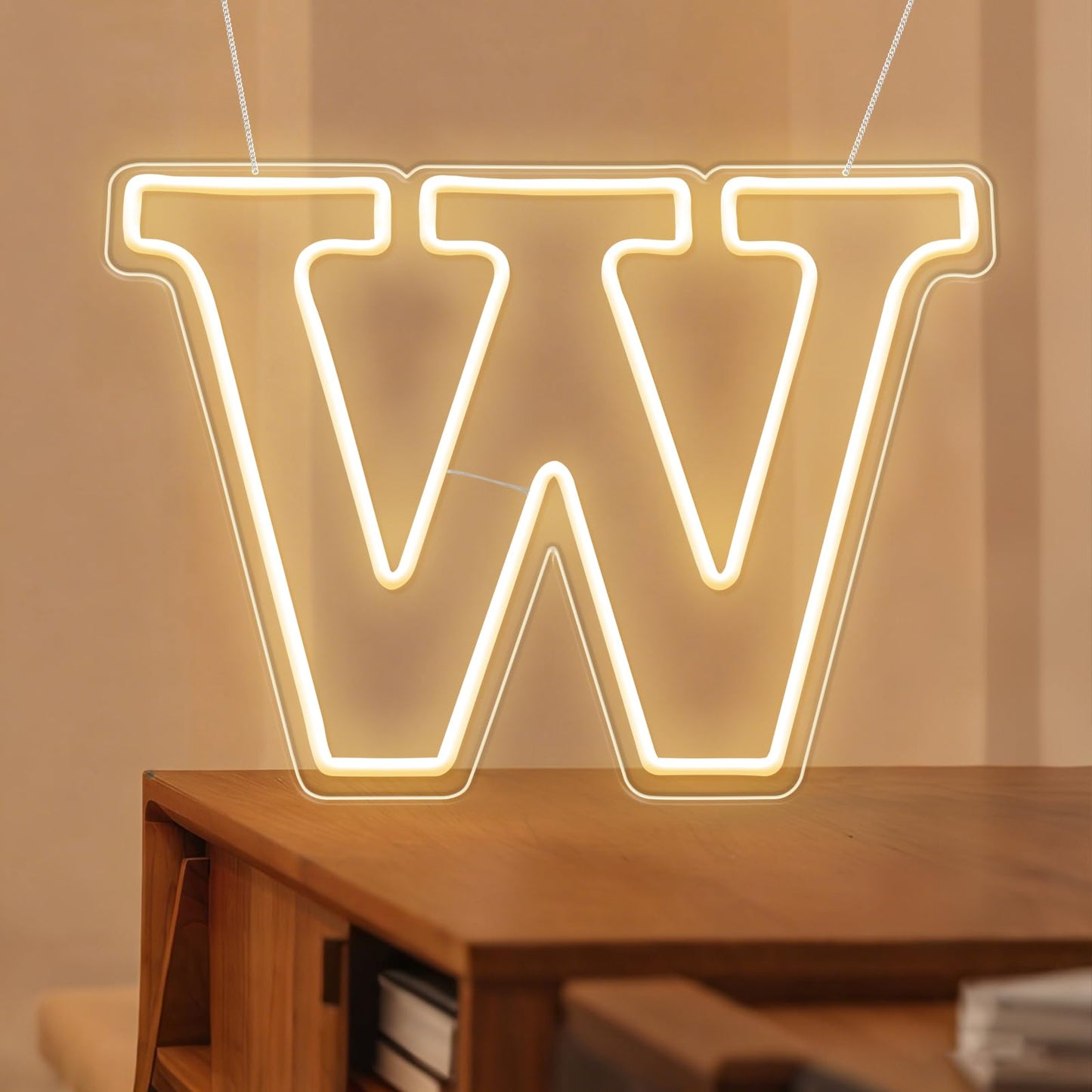 RumonZS Light Up Letters W LED Letters Lights Neon Sign 26 Alphabet 15.9" Decorative Lighted Alphabet for Wedding Party Birthday Bar Christmas Home Decor Letter Lights (Warm White)