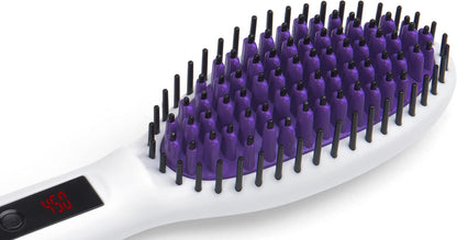 InStyler Straight UP Ceramic, Professional, Heated Styling Brush| Digital Temperature Display| 65 Individual Ceramic Heating Pla