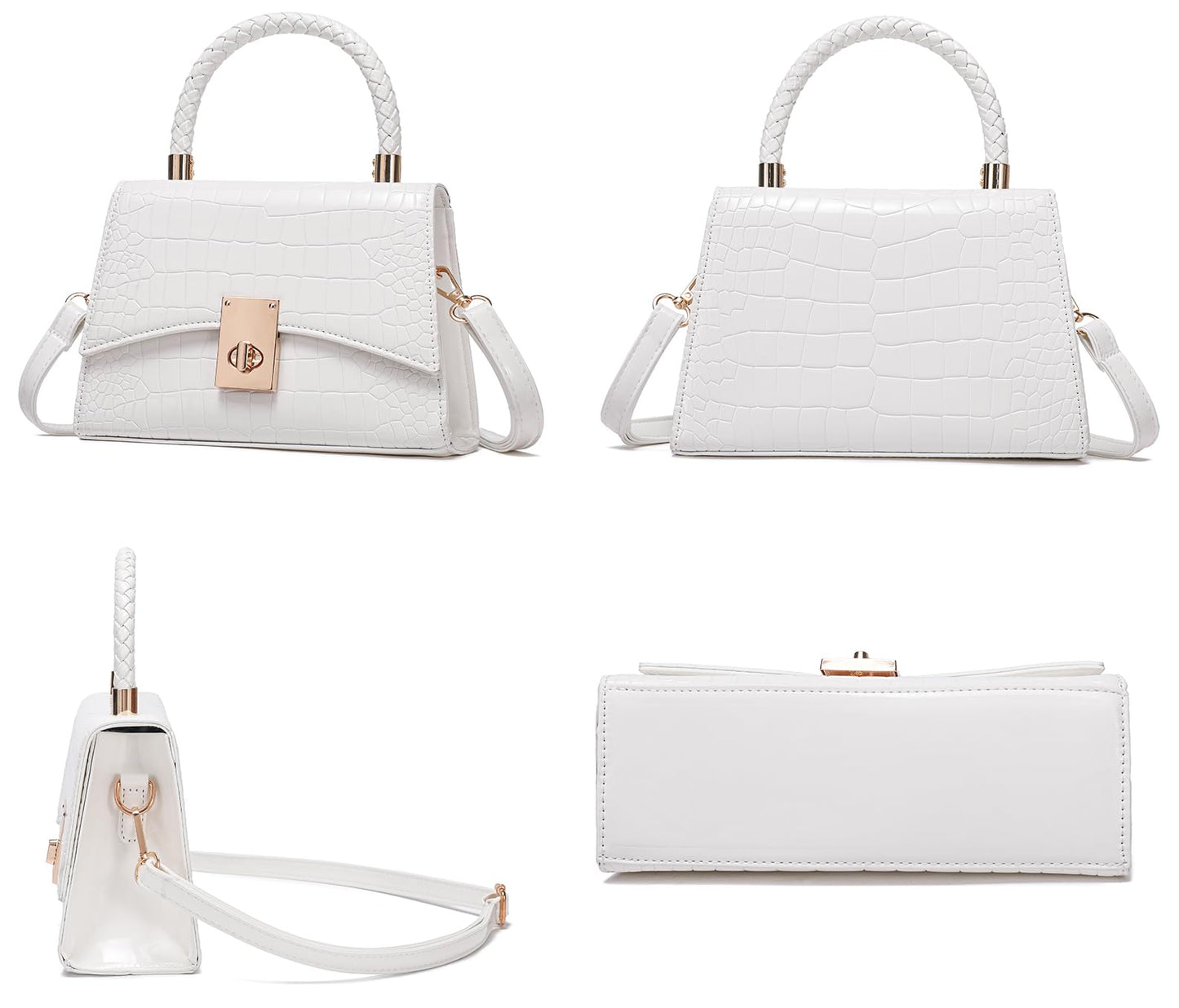 JHVYF Women Satchel Handbags Shoulder Bag Classic Small Crossbody Bags Ladies Cute Purses Satchels bag mini purse White bags