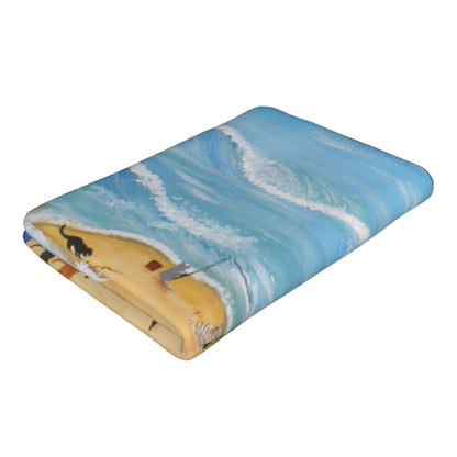 Cat Beach Towel for Women, Microfiber Beach Towels for Adults, Cute Personalized Beach Towels Bulk, Big Extra Large Beach Towels Oversized Clearance, Quick Dry Sand Free Beach Towel for Pool 30"x 60"