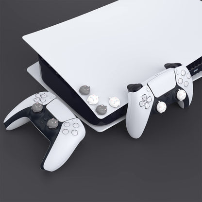 PlayVital Cute Thumb Grip Caps for ps5/4 Controller, Silicone Analog Stick Cover for Xbox Series X/S, Thumbstick Caps for Switch Pro Controller - Cutie Kitty
