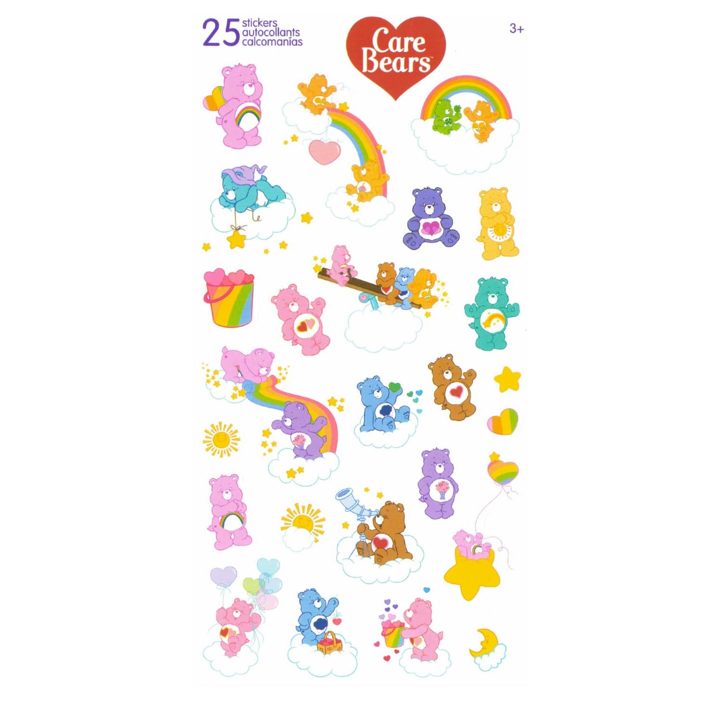 Care Bears Lunch Bag Set - Bundle with Sequined Insulated Lunch Box, Water Bottle, Stickers, More | Care Bears School Supplies Kids