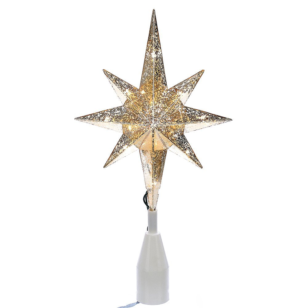 Kurt Adler Ul 10 Light Gold Bethlehem Star Treetop