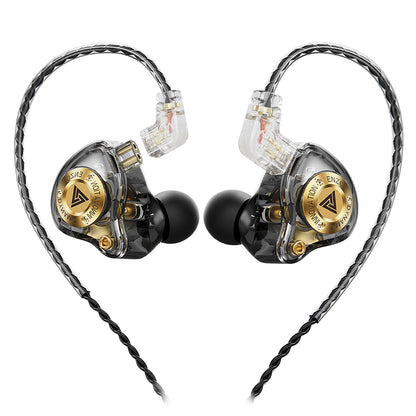 Piluyaa Wired Gaming Headphones IEM Earphones with 1DD，QKZ ENZO in Ear Monitor, HiFi Detachable Cable Earbuds, Bass Sound with New 11mm Dynamic Driver for Video Music Gaming (Black)