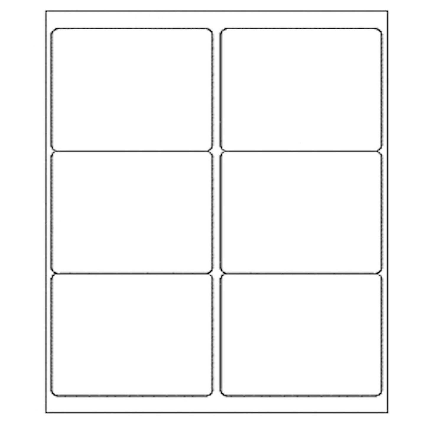 9527 Product 6 up 3-1/3 X 4 Sticker Labels Shipping Address Labels for Laser/Ink Jet Printer,100 Sheets,Total 600 Labels