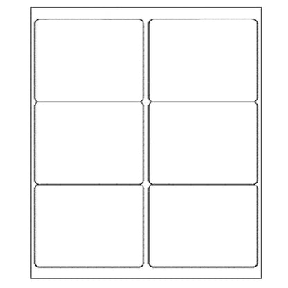 9527 Product 6 up 3-1/3 X 4 Sticker Labels Shipping Address Labels for Laser/Ink Jet Printer,100 Sheets,Total 600 Labels