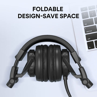 MAONO 50MM Drivers Over Ear Studio Headphones, AU-MH501 Stereo Monitor Closed Back Headphones, Lightweight Foldable Design for Smartphone, Computer, Podcast, Mixer, Music, DJ