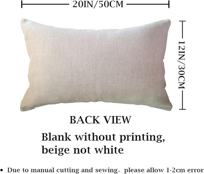 ULOVE LOVE YOURSELF Spring Welcome Throw Pillow Covers 12 x 20 Inch Farmhouse Spring Flowers Decorative Lumbar Pillowcases for Front Porch Decor Housewarming Gifts