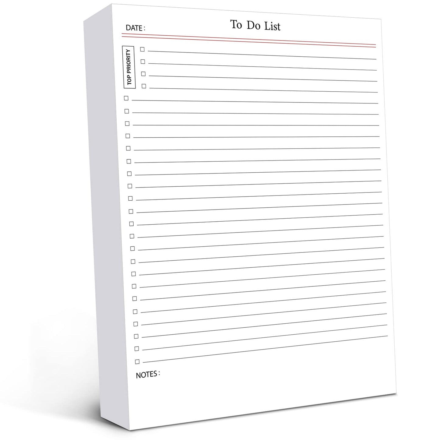 Spakon 300 Sheets Daily to Do List Notepad Notebook Library Card to Do Planner Checklist Memo Writing Pad Schedule Reminder Office Homework Planner for Task, 6" x 8(Classic,White)