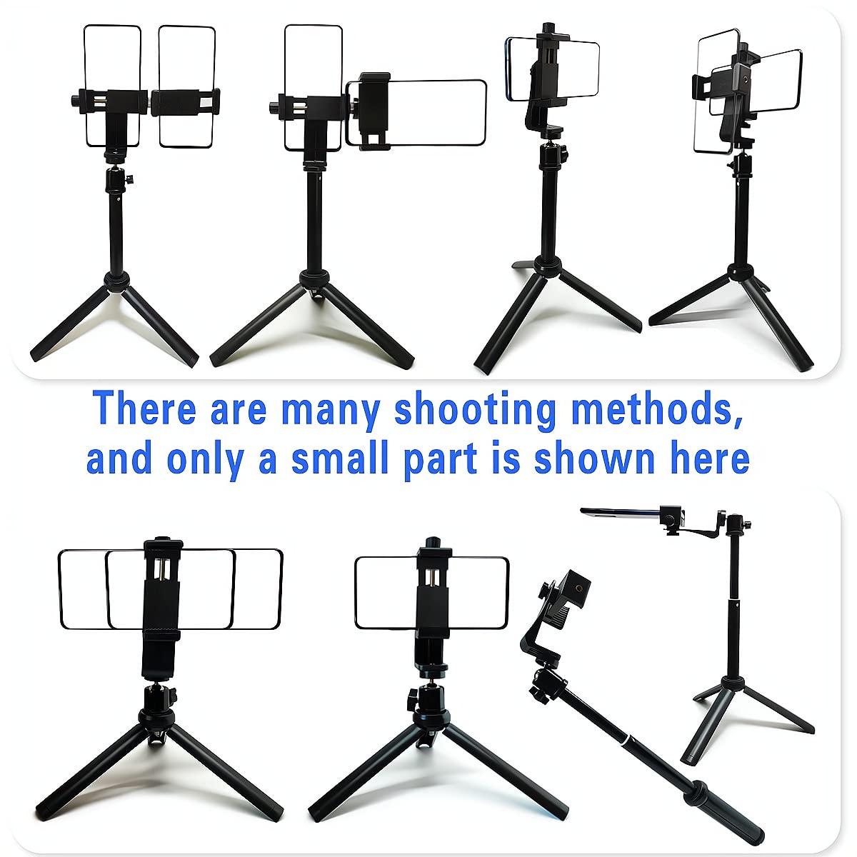 Teleprompter iPhone & Android, Double Phone Holder for Video Recording, Neewer Teleprompter Kit, The Collapsing Design Allows for Easy Storage and Transport 20" Desk Version Strengthened