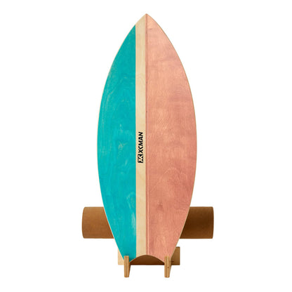 XCMAN Surf Balance Board Trainer with Roller Wooden Exercise Balancing Stability Trainer - Non Slip Surface for Adults |Balance Board Surfing,Snowboarding,Skateboarding,Hockey,Yoga
