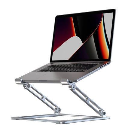 Laptop Stand for Desk - Adjustable Laptop Holder, Portable Laptop Riser with Multi-Angle Height Adjustable Computer Stand for MacBook Air/Pro and More Notebooks 10-17.3" - Grey