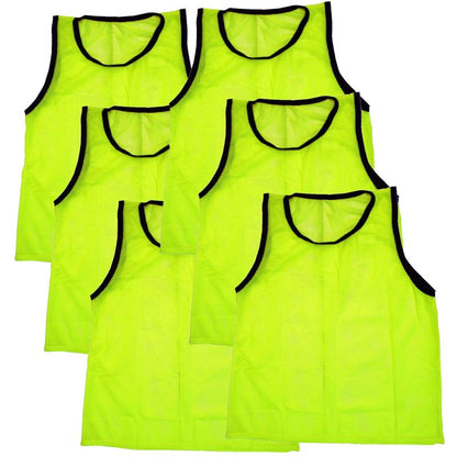 BlueDot Trading 12 Adult Mens Womans Unisex Sports Pinnie Scrimmage Training Vest, Nylon Mesh for Team Practice - For Soccer, Field Hockey, Lacrosse, Football, Basketball, COMBO: (6 Green / 6 Blue)